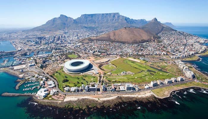 Airial view of Cape Town - South Africa